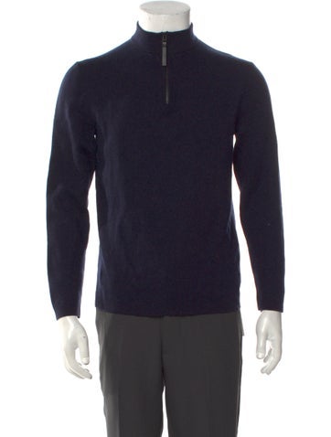 Theory Sweaters Merino Wool Turtleneck Polo Sweater L