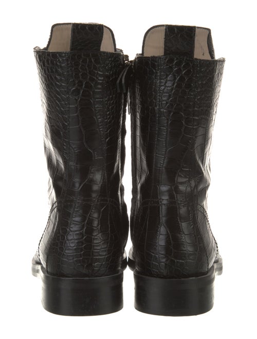 Theory Embossed Leather Combat Boots