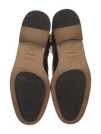 Theory Embossed Leather Combat Boots