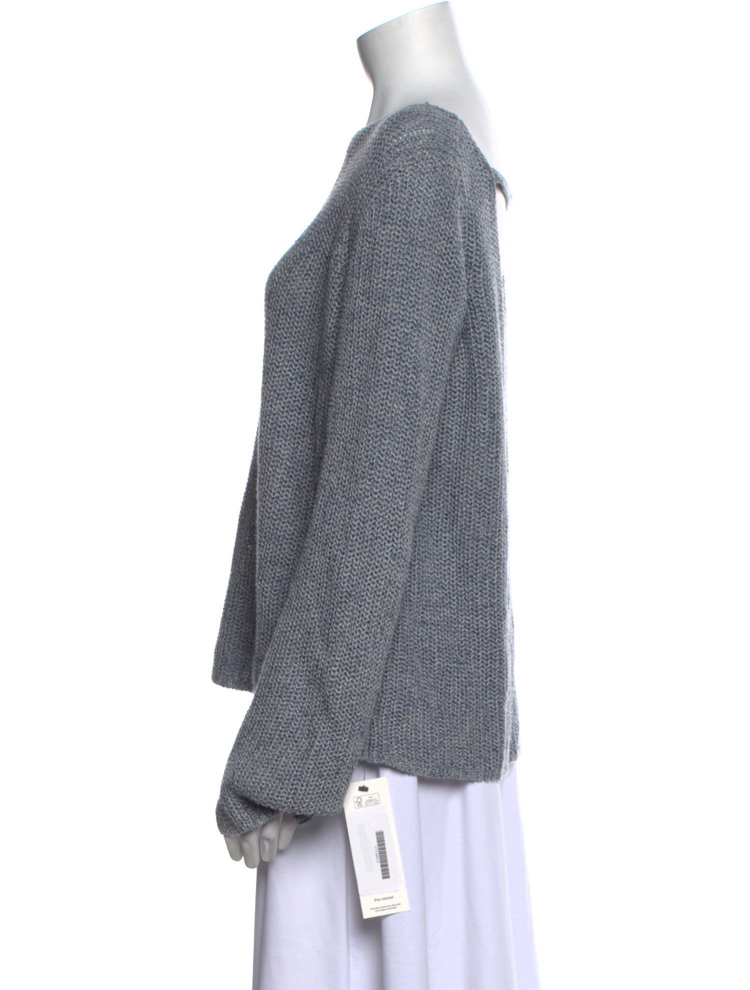 Theory Linen Bateau Neckline Sweater