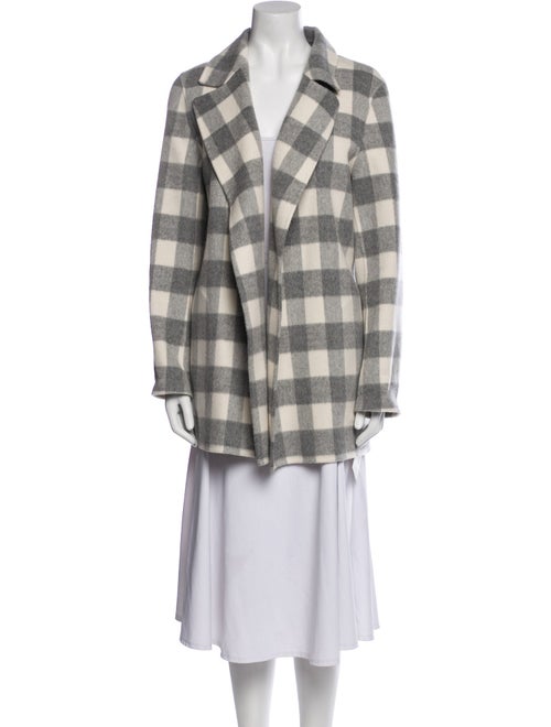 Theory Wool Plaid Print Peacoat