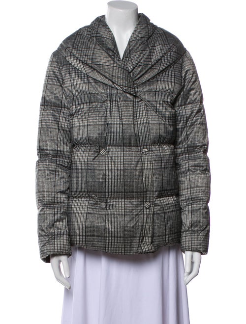 Theory Plaid Print Down Jacket