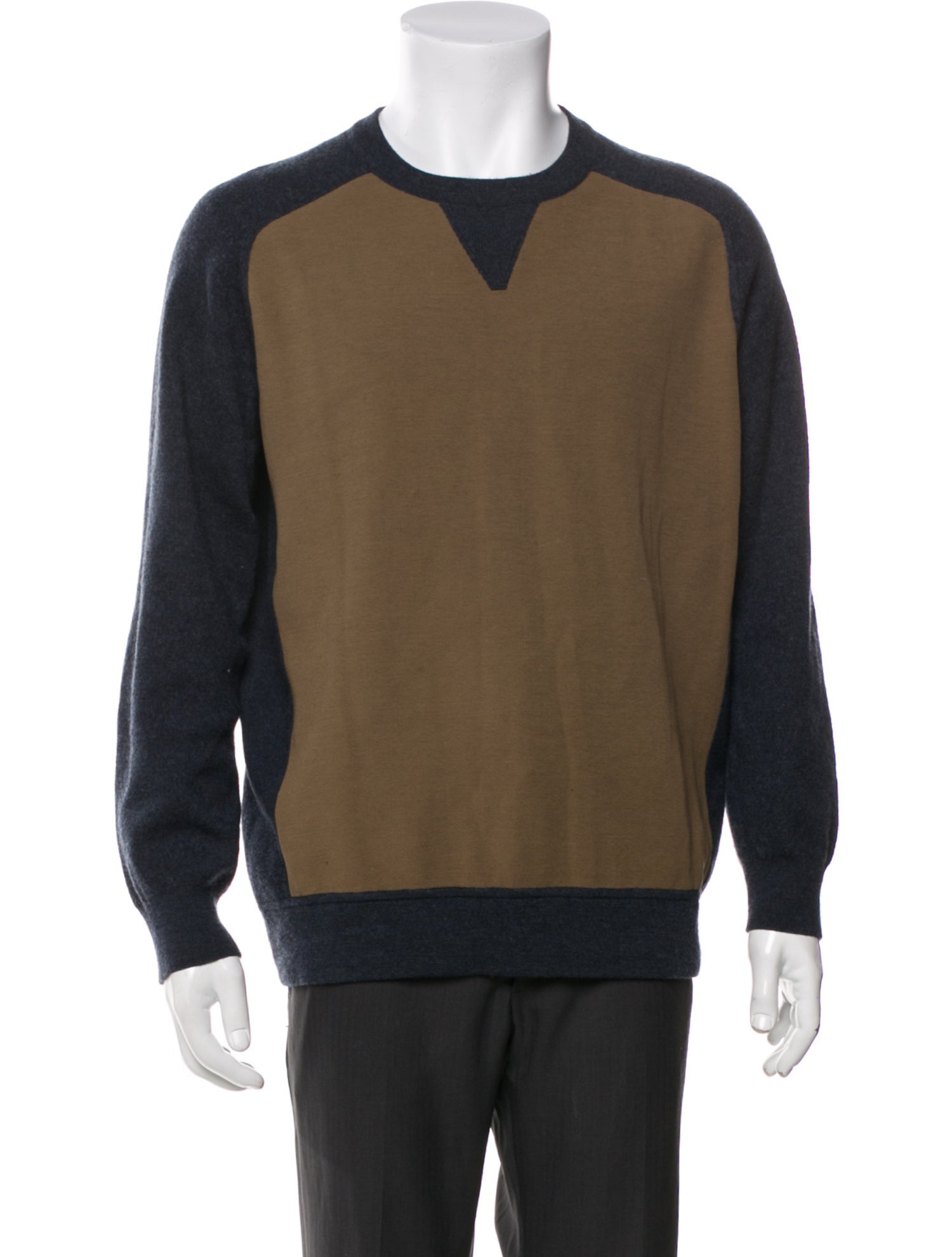 Theory Colorblock Pattern Crew Neck Pullover