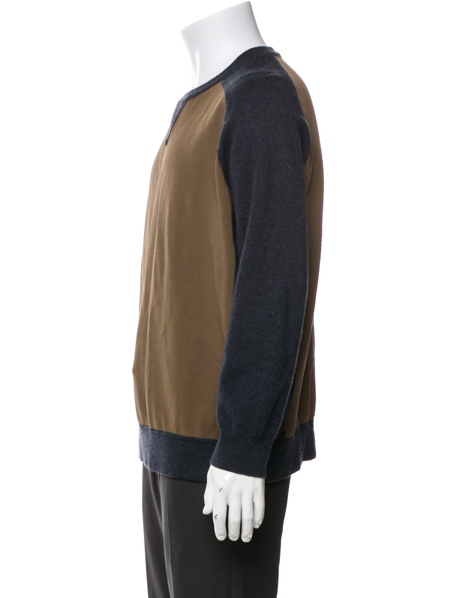 Theory Colorblock Pattern Crew Neck Pullover