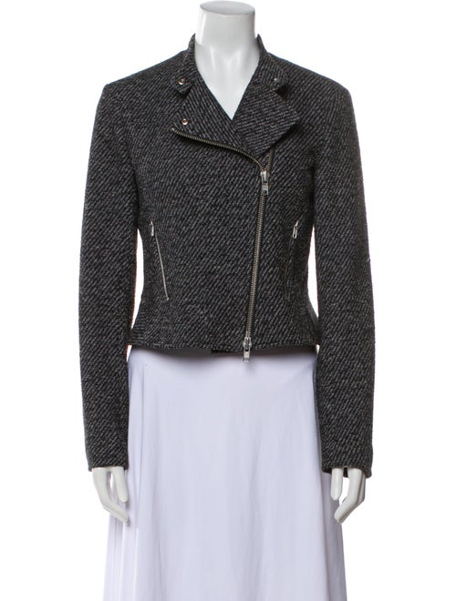 Theory Tweed Pattern Biker Jacket