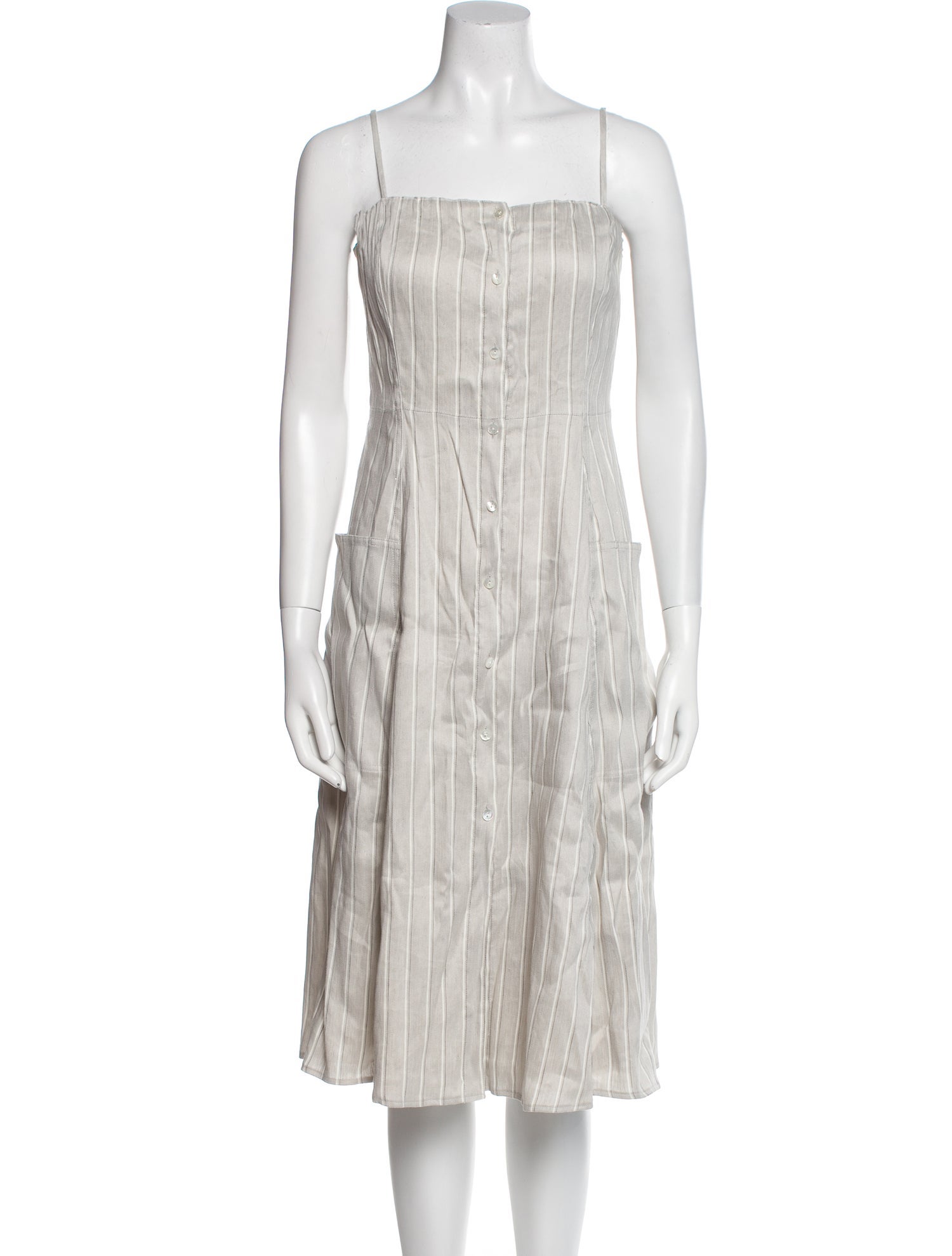 Theory Linen Midi Length Dress