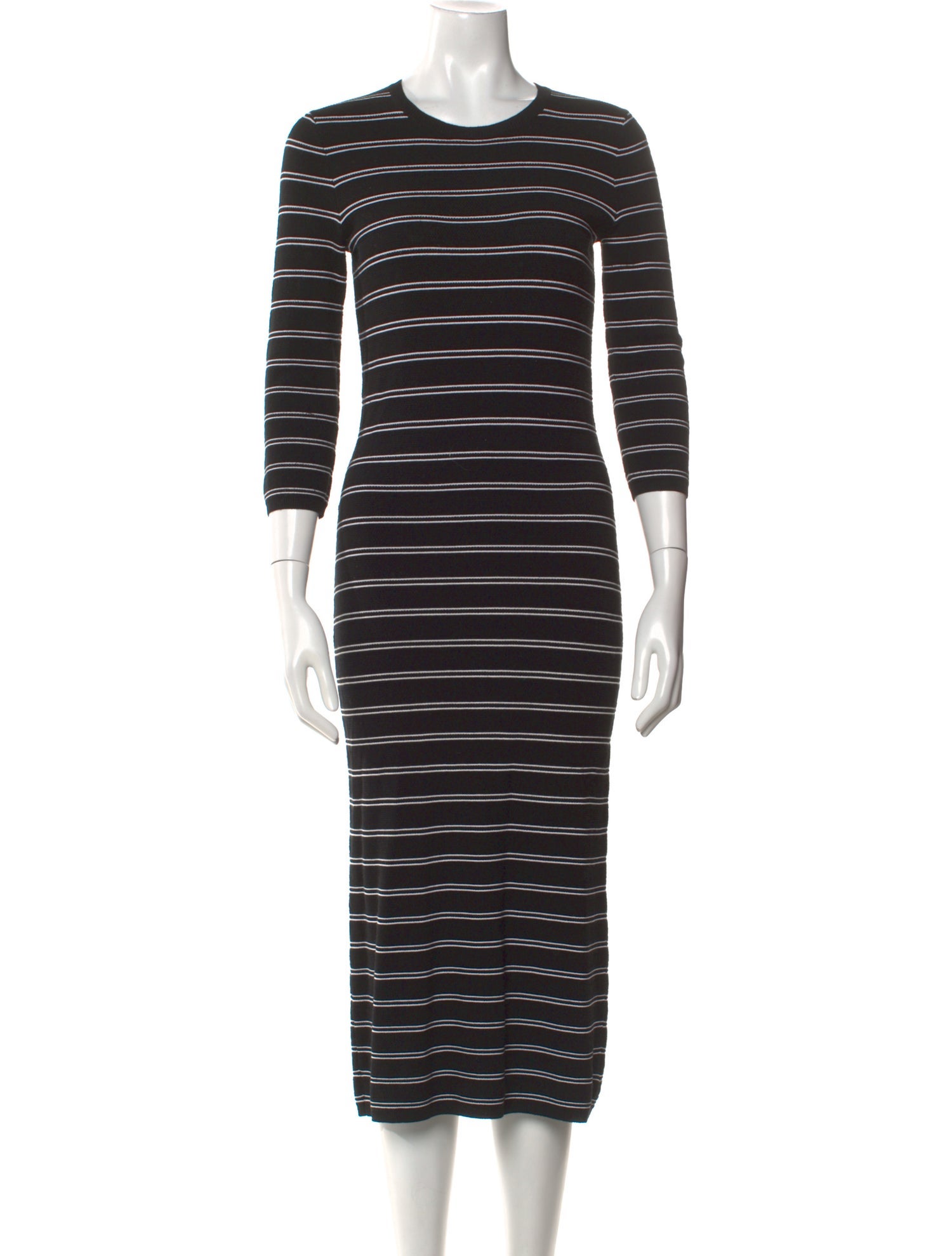 Theory Striped Midi Length Dress