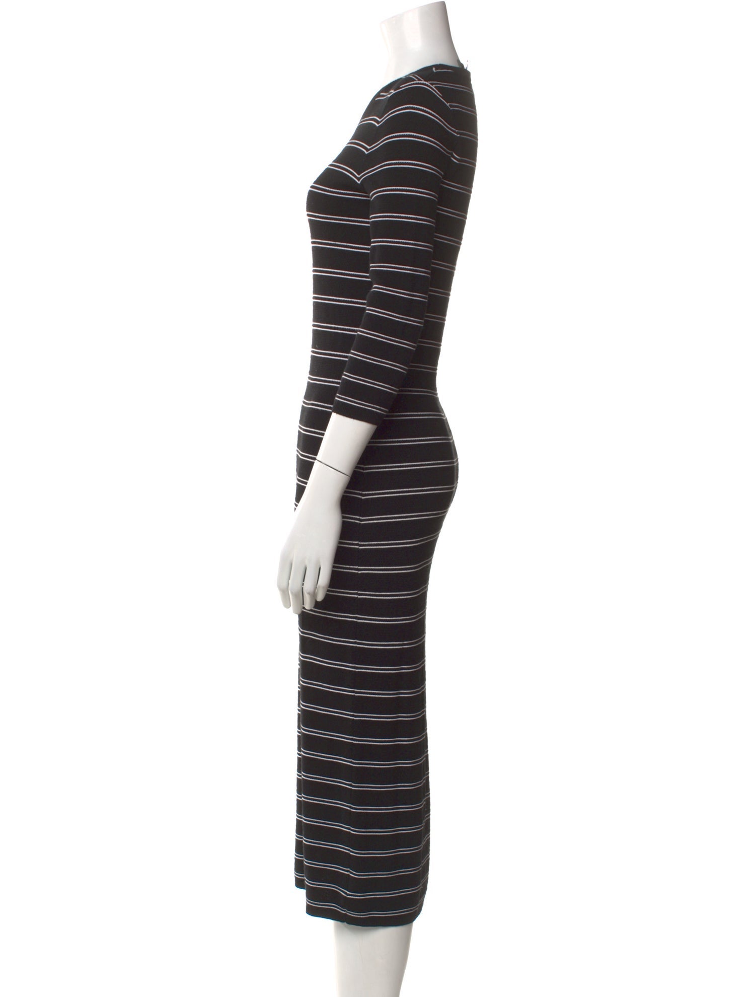 Theory Striped Midi Length Dress