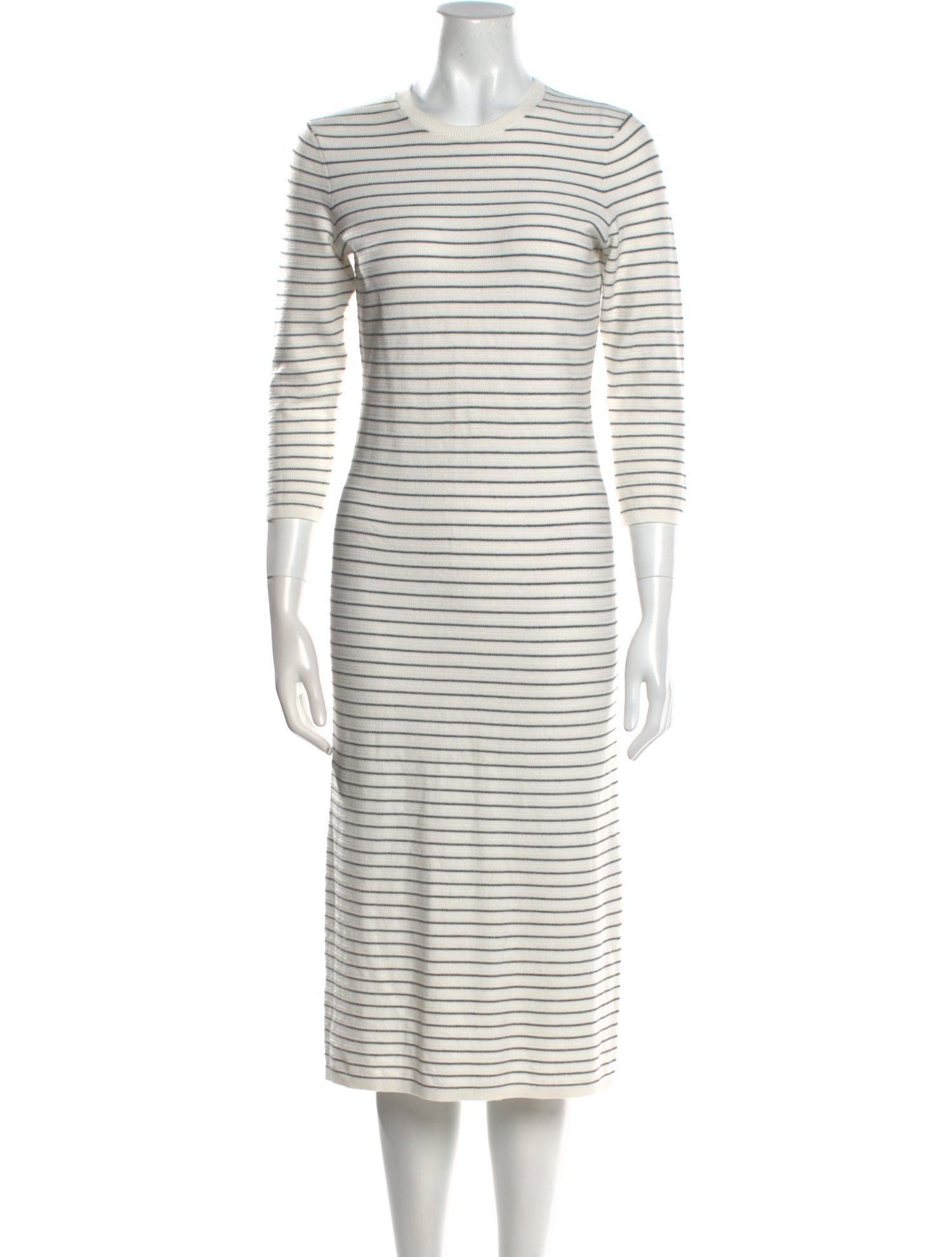 Theory Striped Midi Length Dress