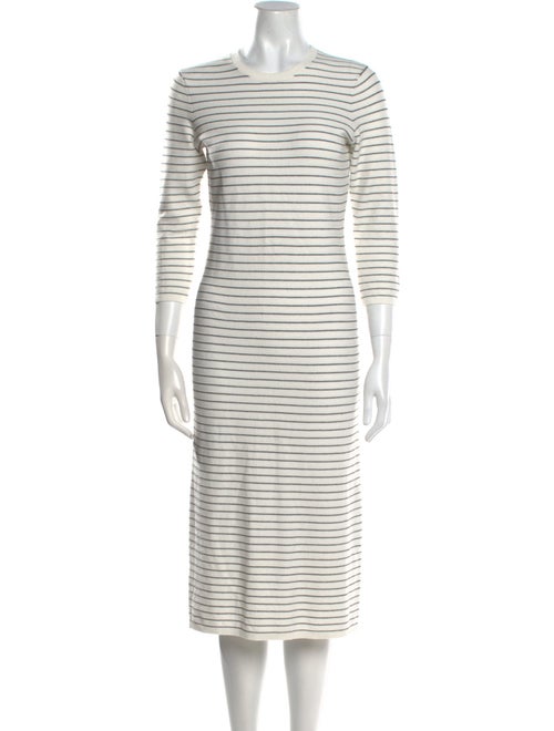 Theory Striped Midi Length Dress