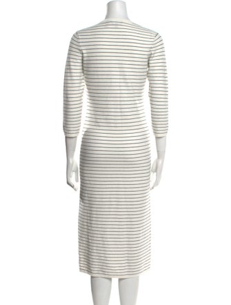 Theory Striped Midi Length Dress