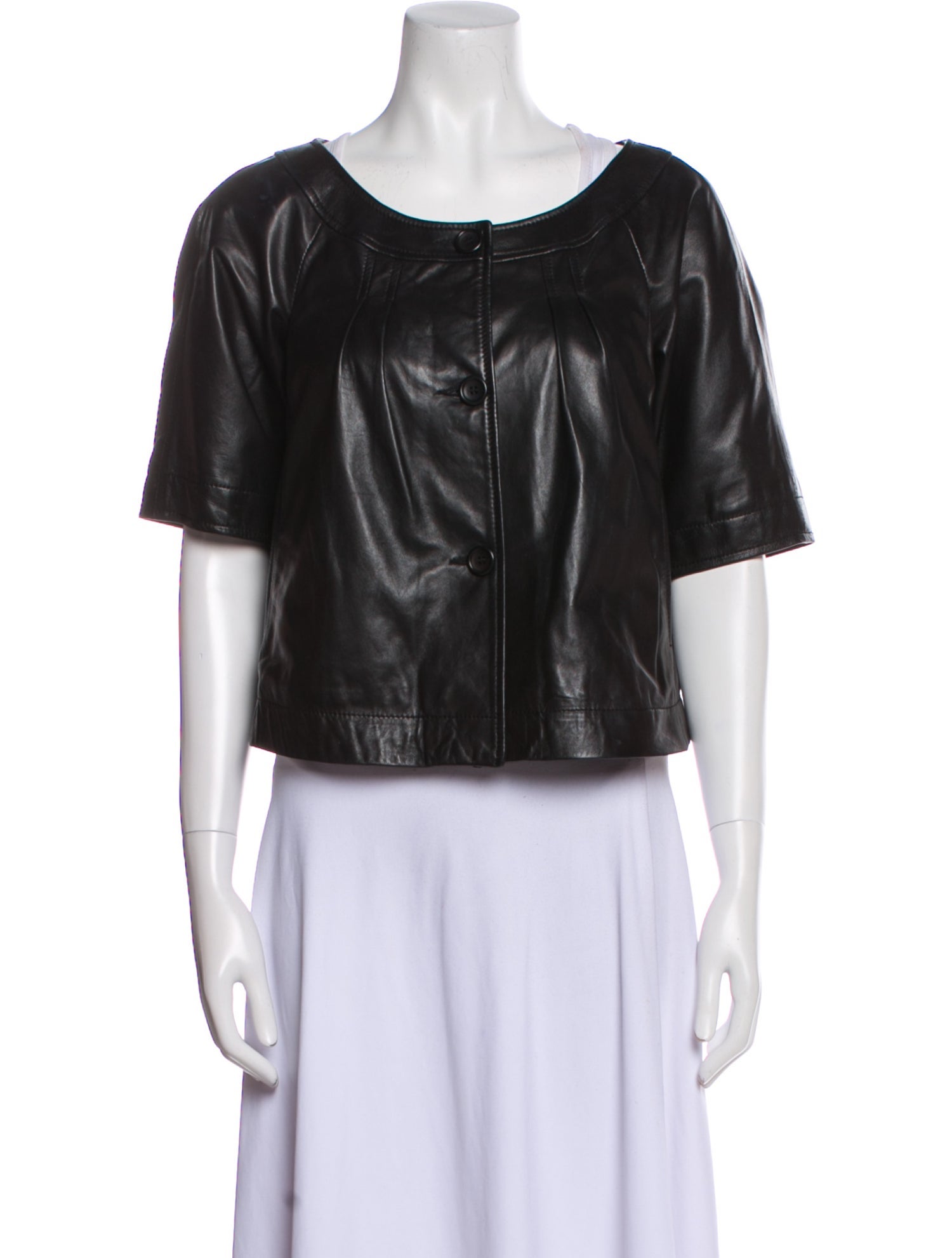 Theory Leather Bolero