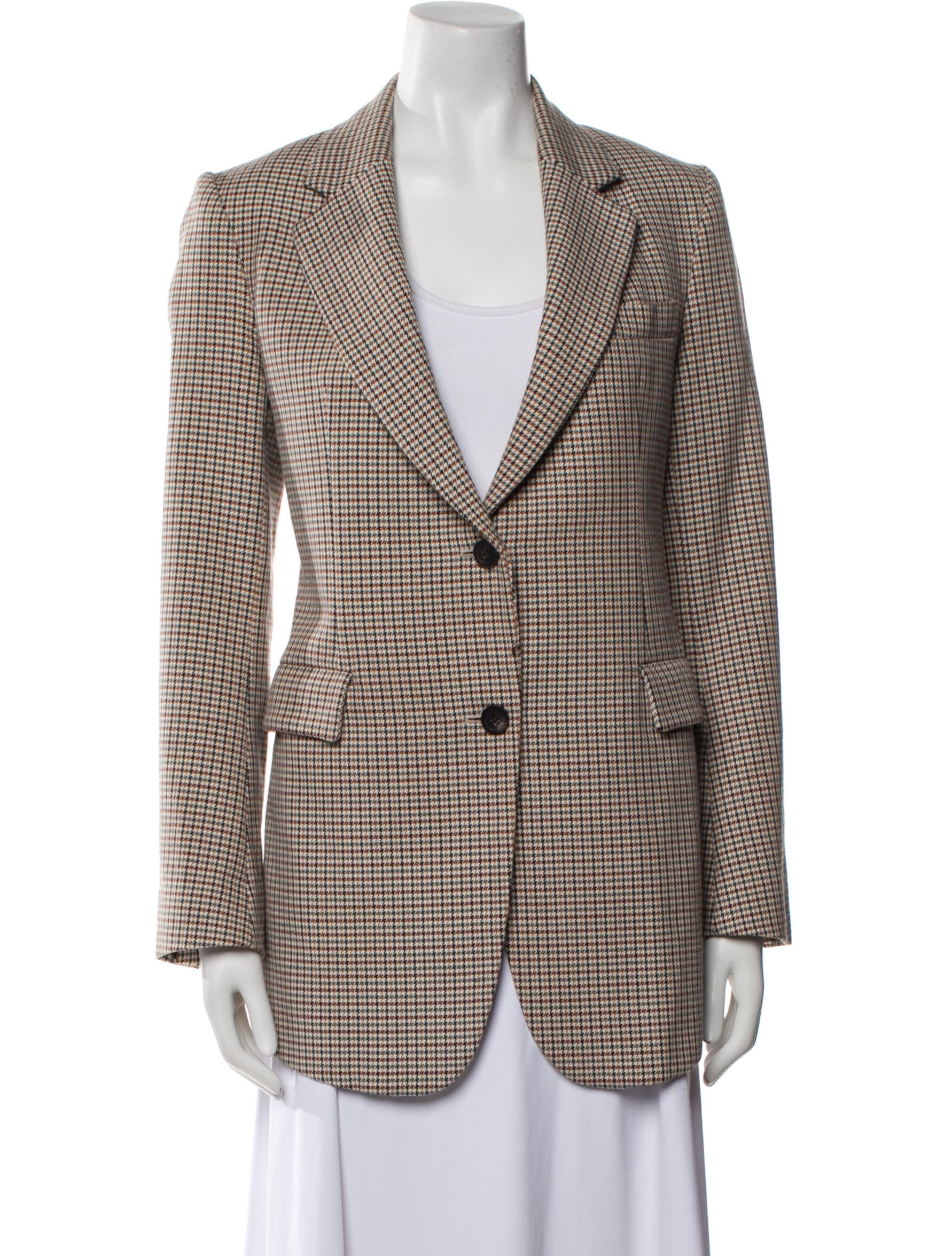 Theory Houndstooth Print Coat