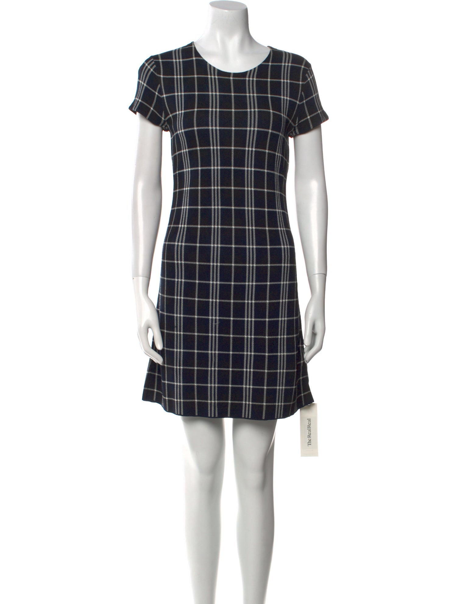 Theory Plaid Print Mini Dress