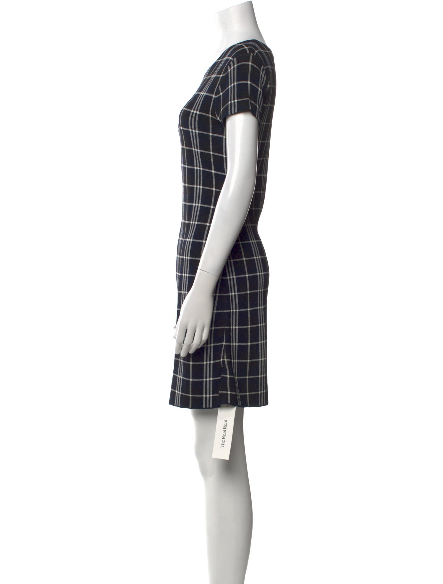 Theory Plaid Print Mini Dress