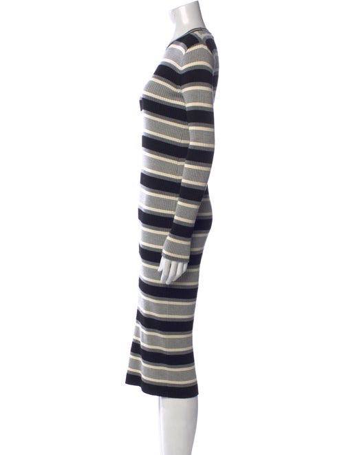 Theory Striped Midi Length Dress