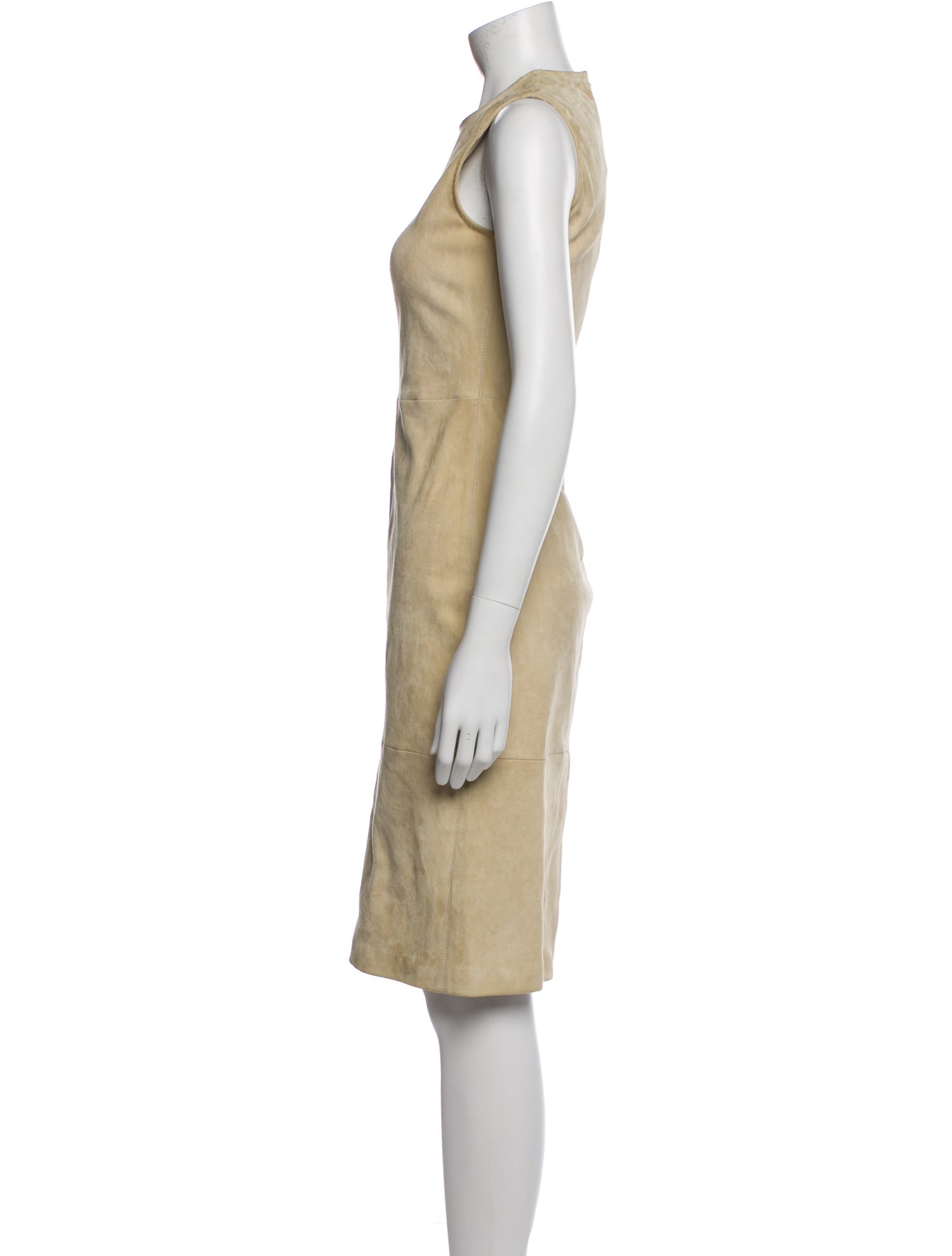 Theory Lamb Leather Knee-Length Dress