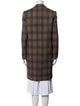 Theory Virgin Wool Plaid Print Coat