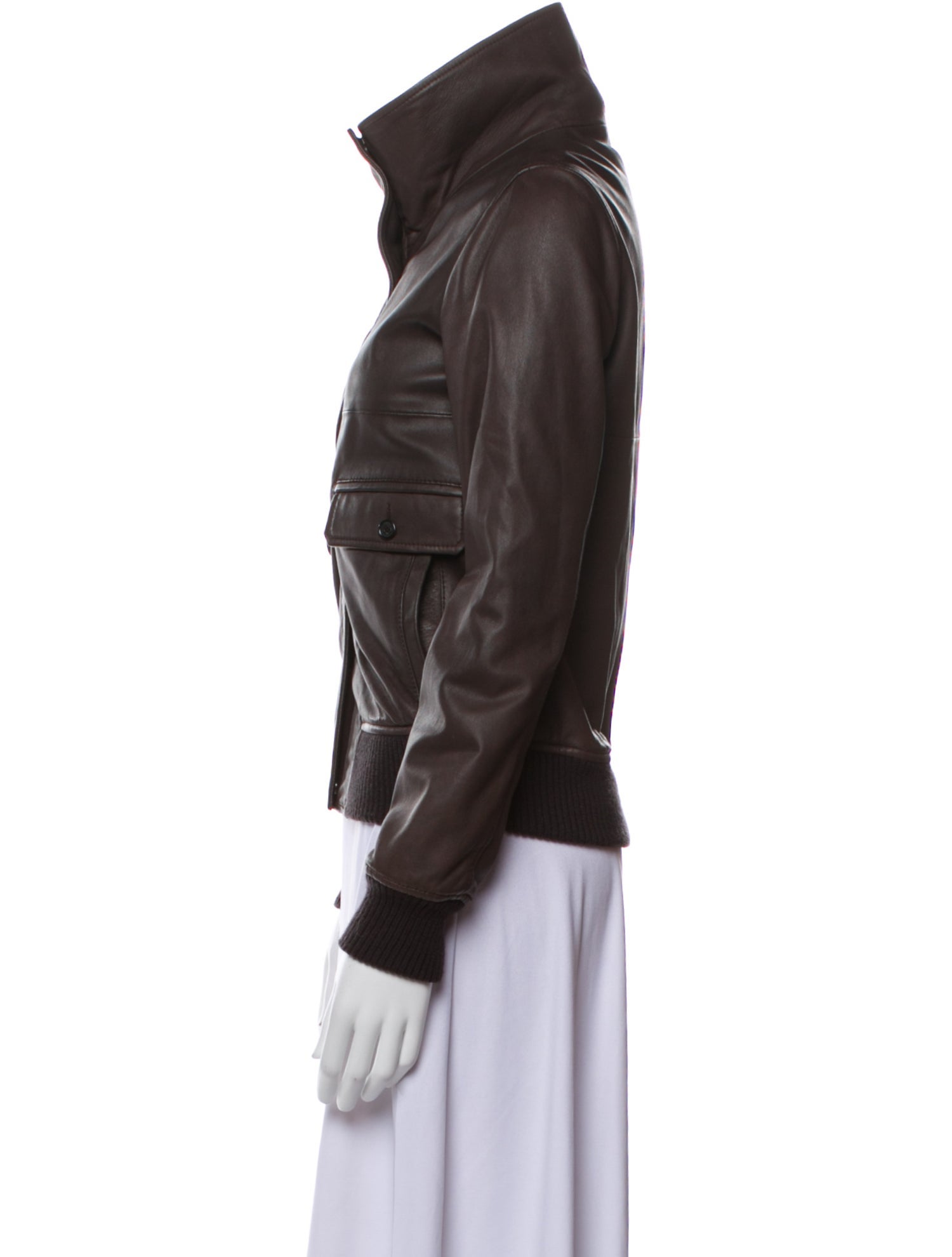 Theory Leather Bomber Jacket