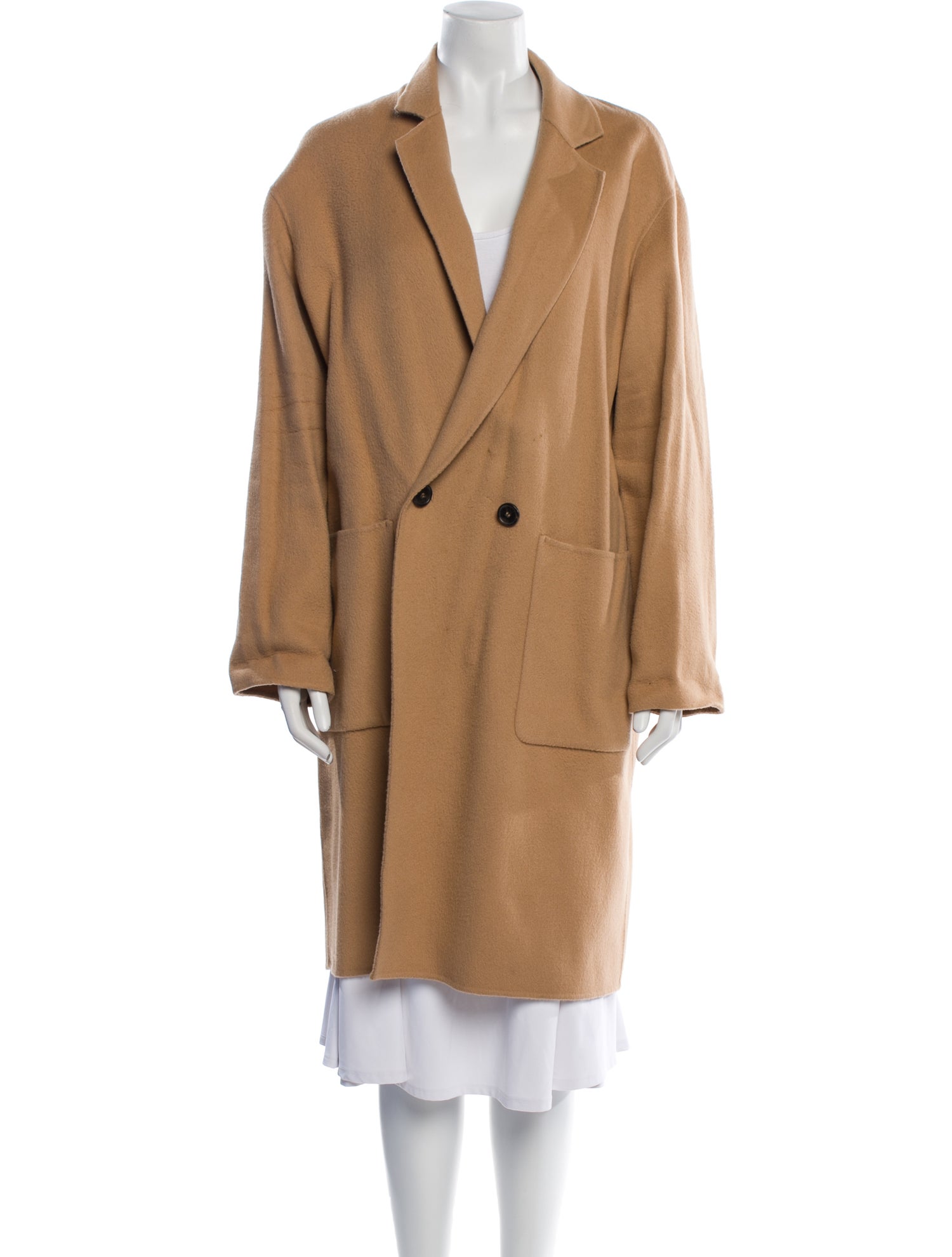 Theory Wool Faux Fur Coat