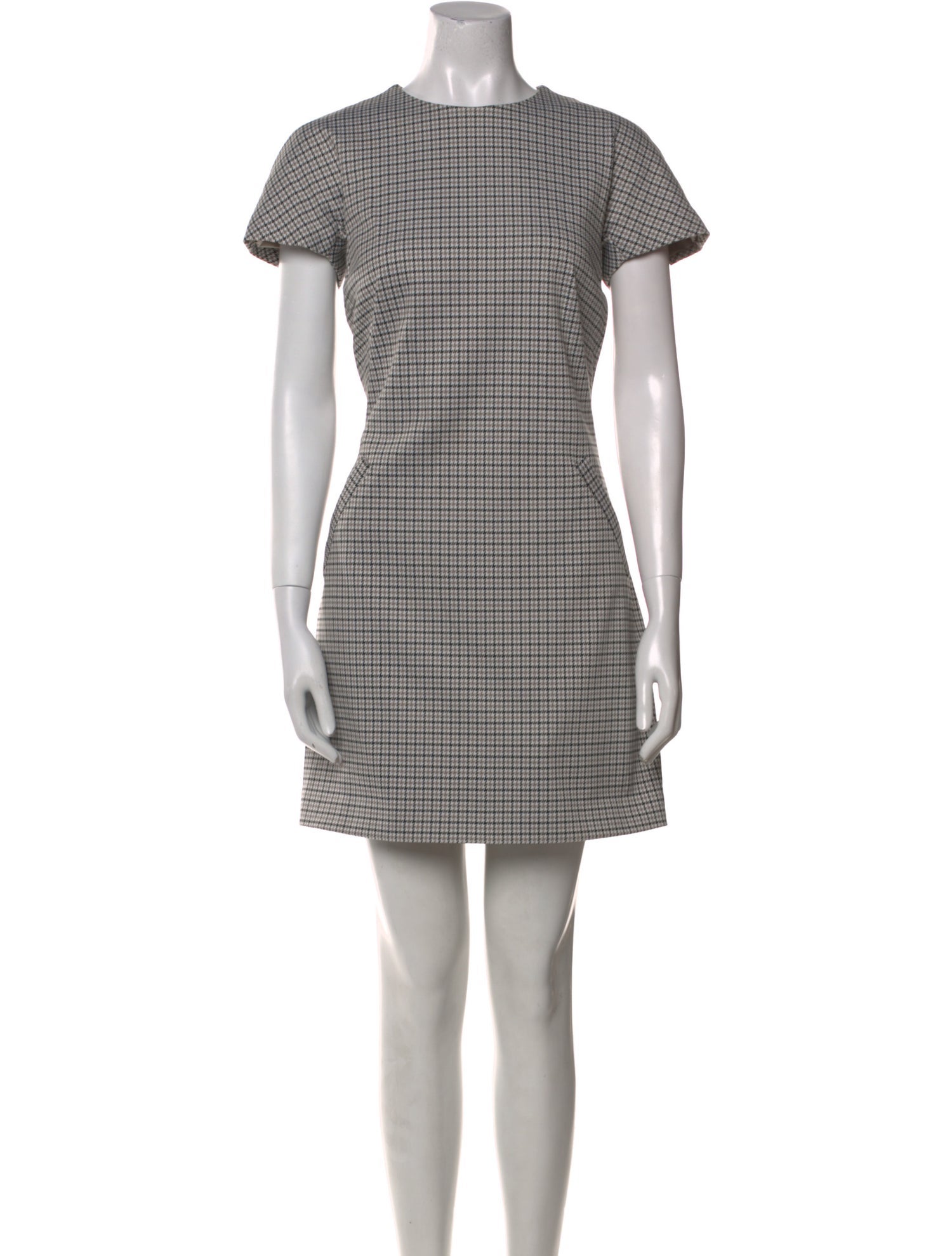 Theory Plaid Print Mini Dress