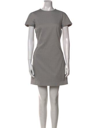 Theory Plaid Print Mini Dress