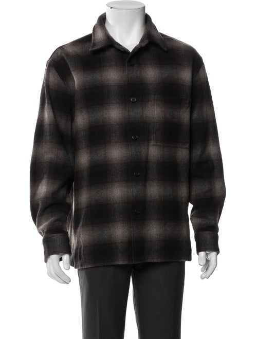 Theory Wool Plaid Print Jacket
