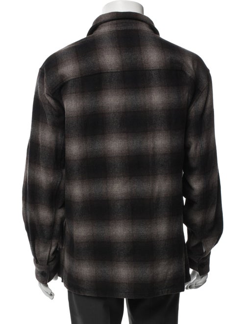 Theory Wool Plaid Print Jacket