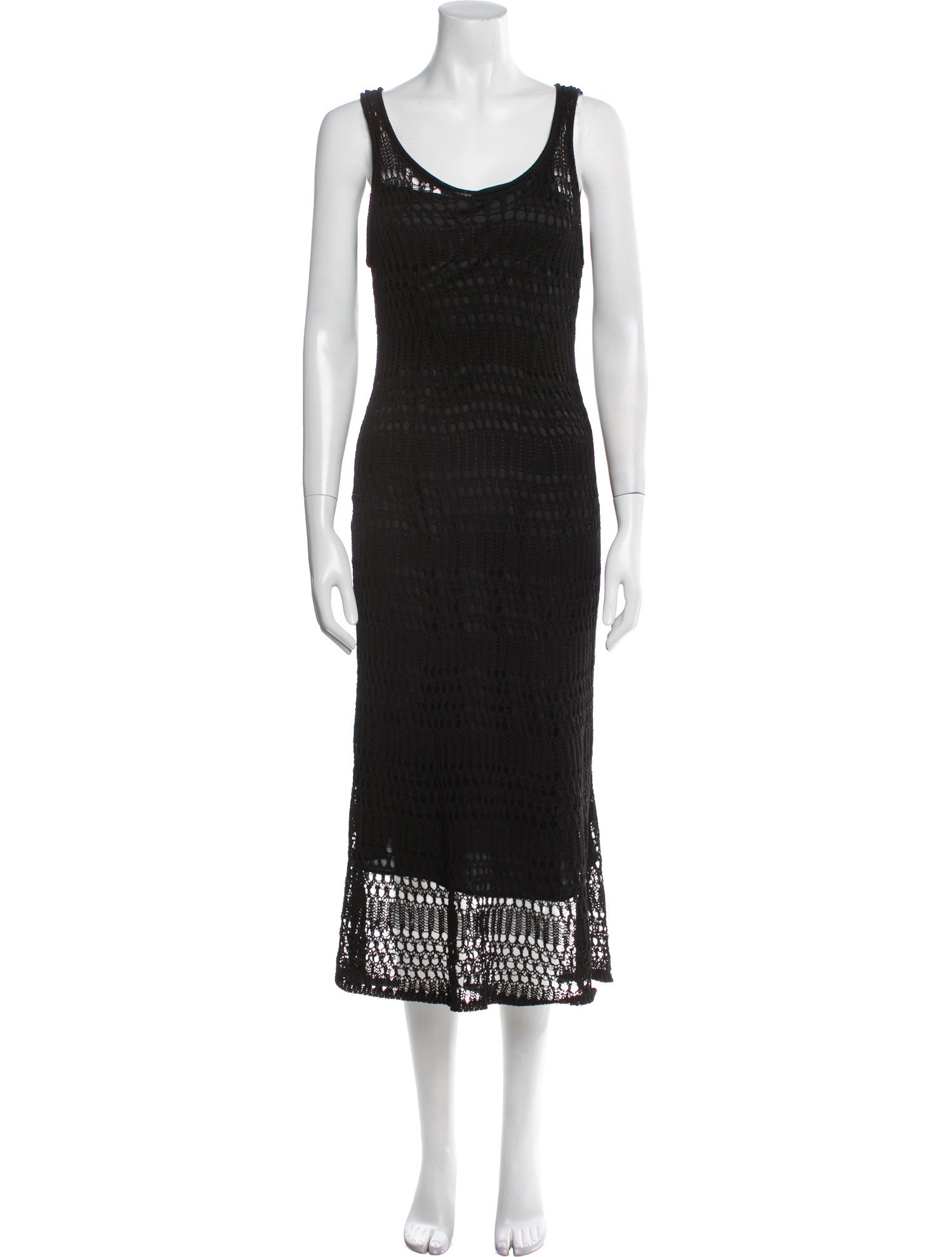 Theory Scoop Neck Midi Length Dress