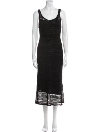 Theory Scoop Neck Midi Length Dress