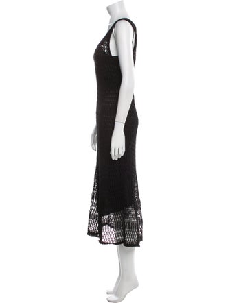 Theory Scoop Neck Midi Length Dress