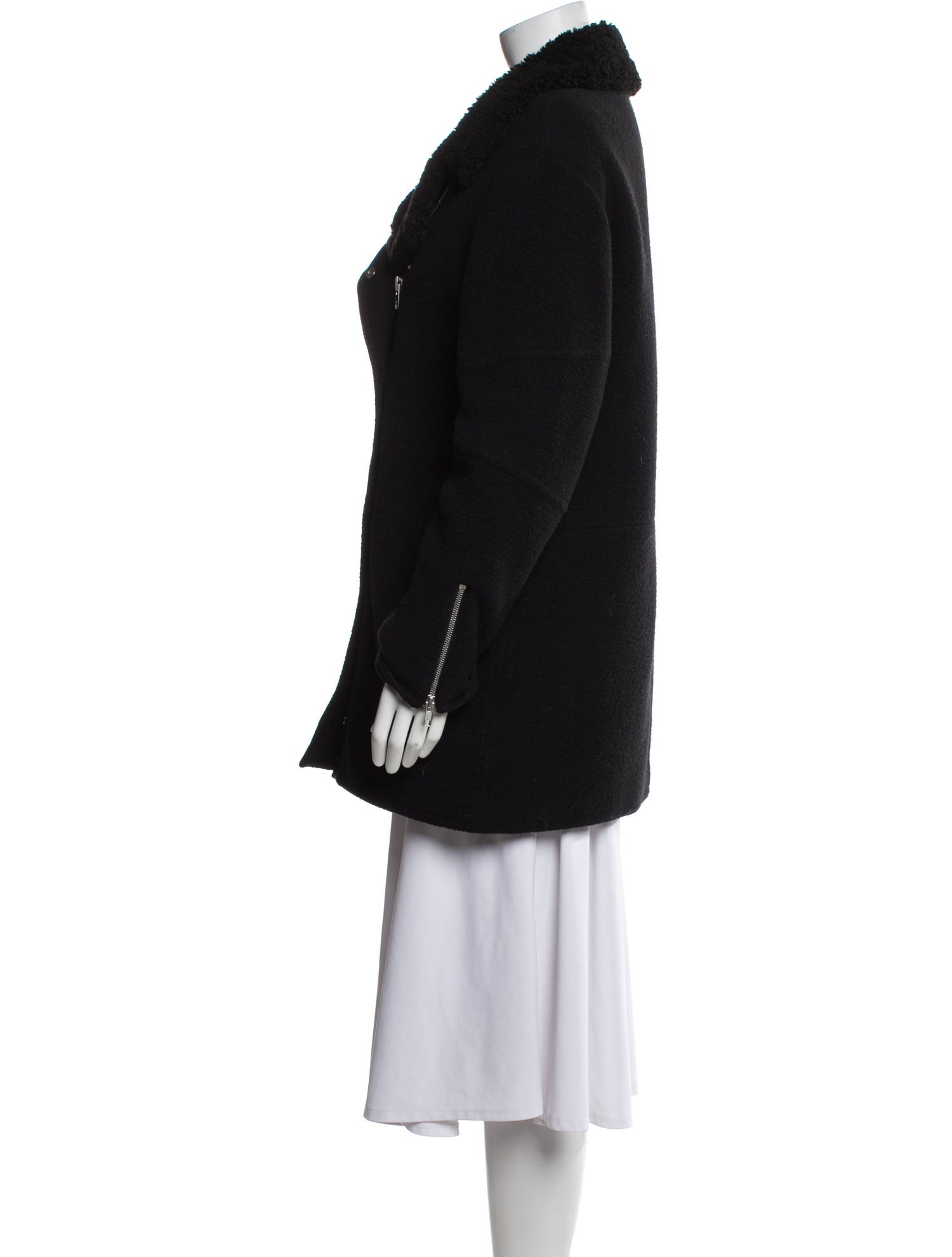 Theory Virgin Wool Fur Coat