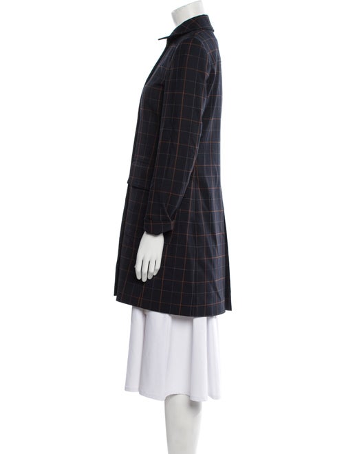 Theory Plaid Print Coat