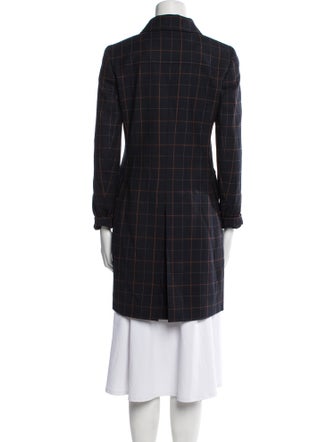 Theory Plaid Print Coat