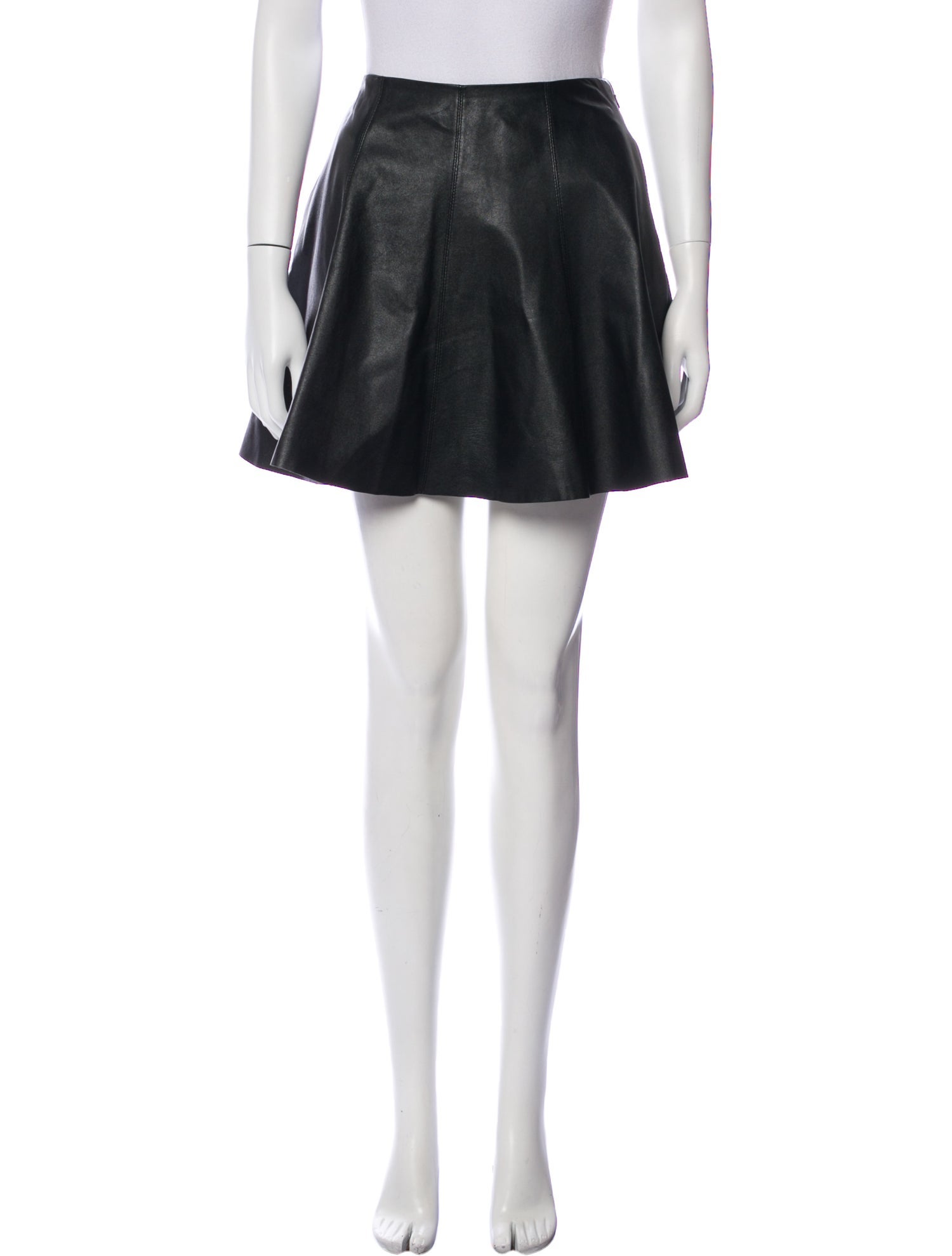 Theory Lamb Leather Mini Skirt