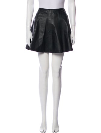 Theory Lamb Leather Mini Skirt