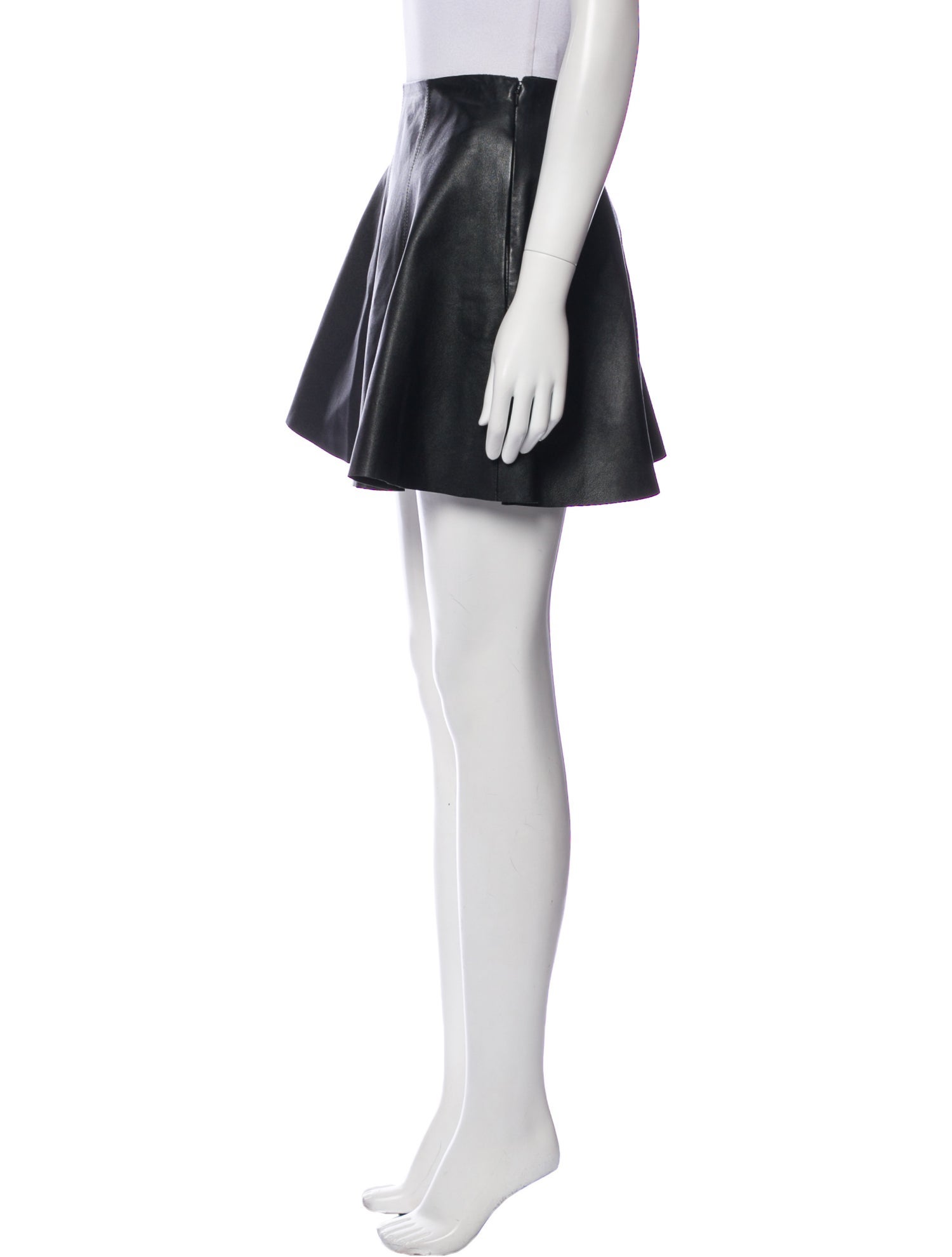 Theory Lamb Leather Mini Skirt