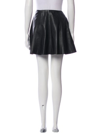 Theory Lamb Leather Mini Skirt