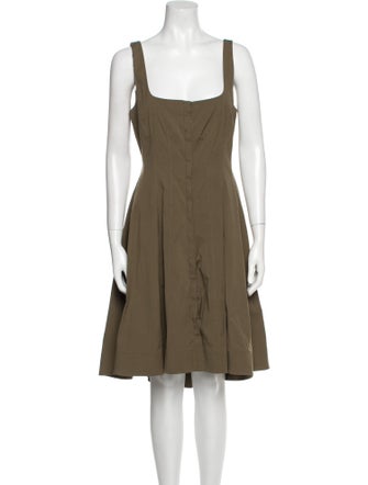 Theory Square Neckline Midi Length Dress