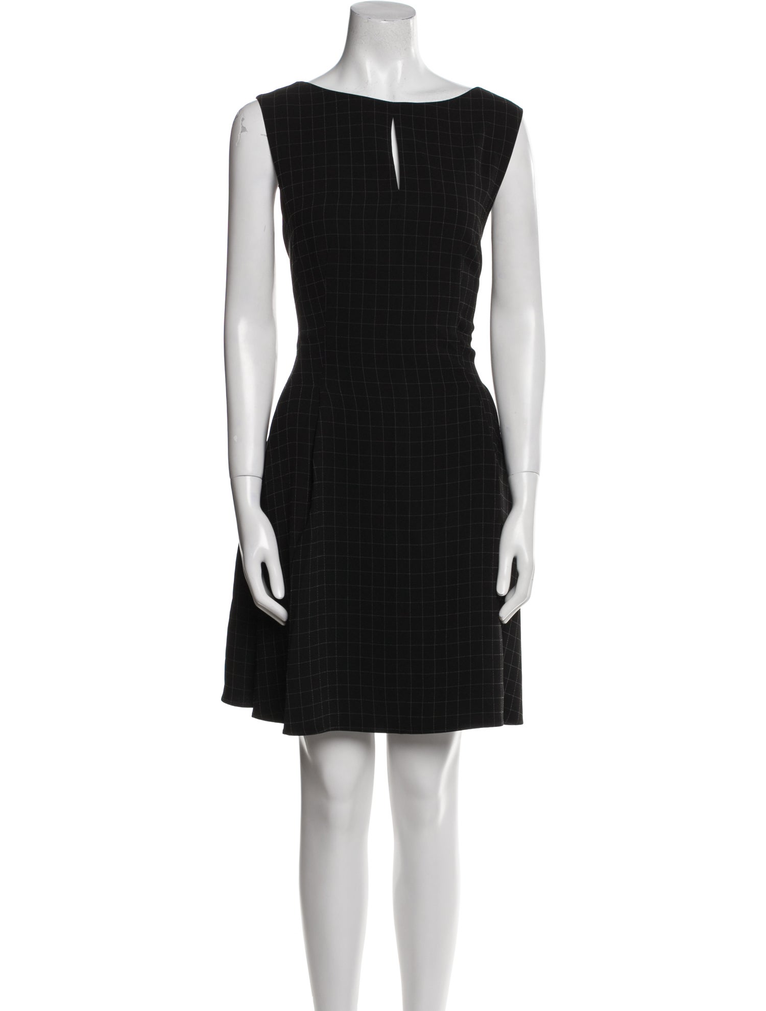 Theory Plaid Print Mini Dress