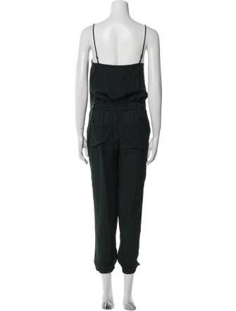 Theory Silk V-Neck Jumpsuit