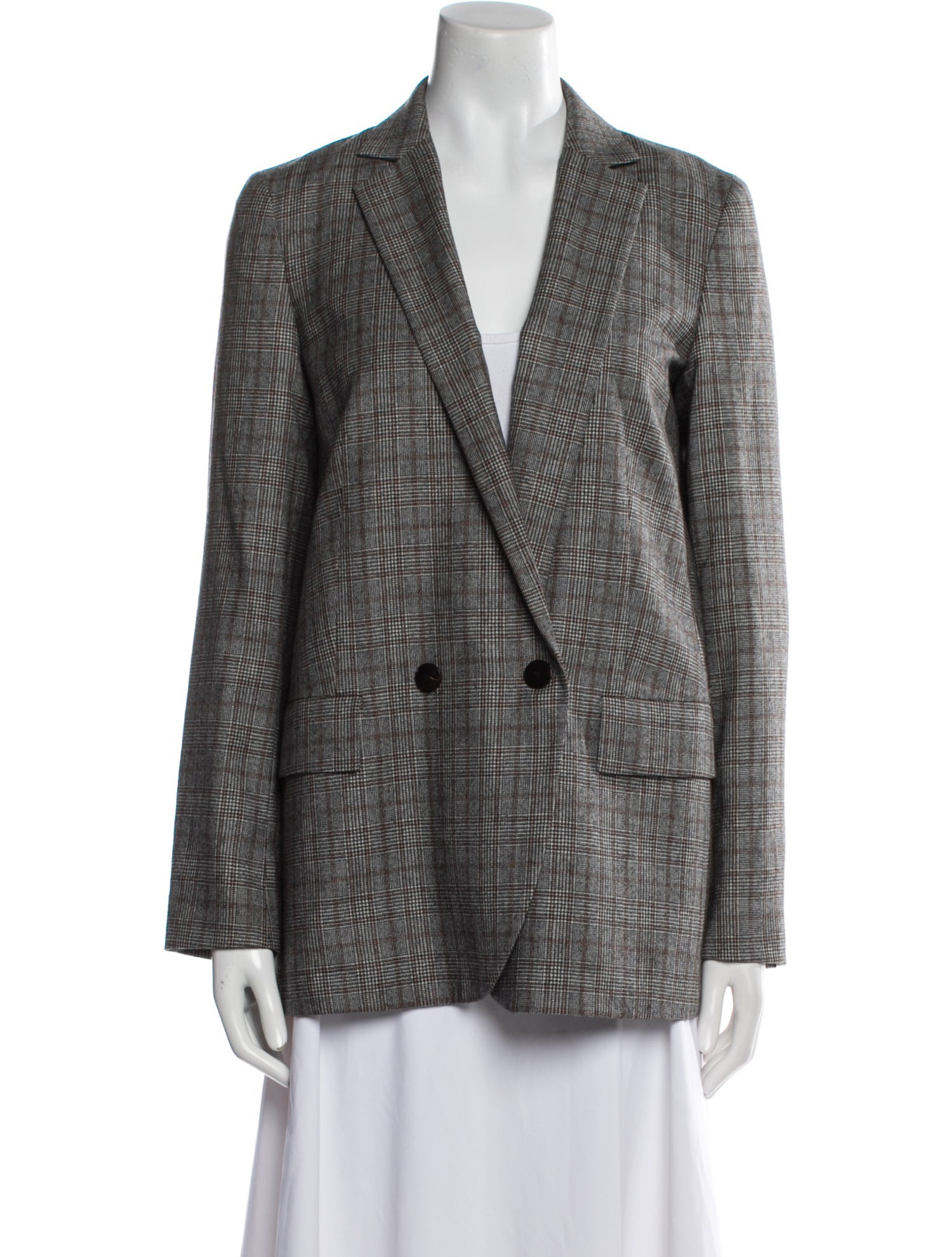 Theory Plaid Print Blazer