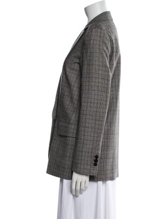 Theory Plaid Print Blazer