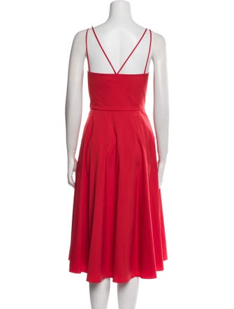 Theory Square Neckline Midi Length Dress