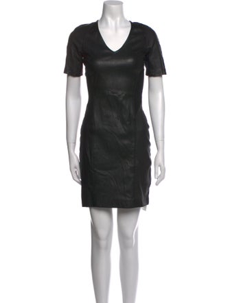 Theory Lamb Leather Mini Dress
