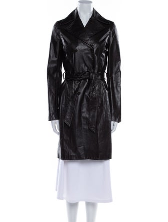 Theory Leather Trench Coat