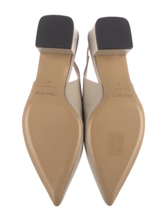 Theory Leather Slingback Flats