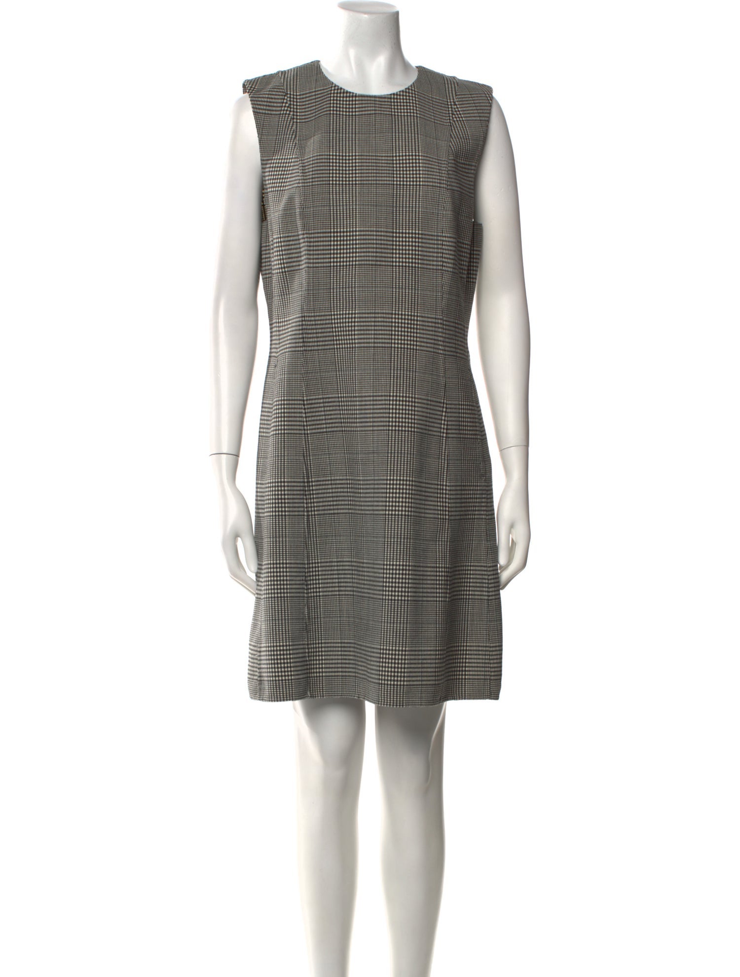 Theory Plaid Print Knee-Length Dress