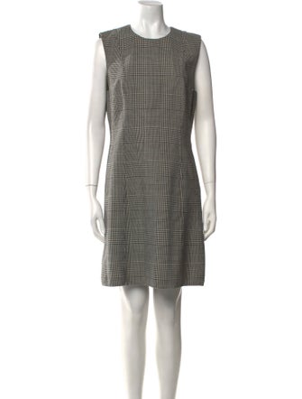 Theory Plaid Print Knee-Length Dress