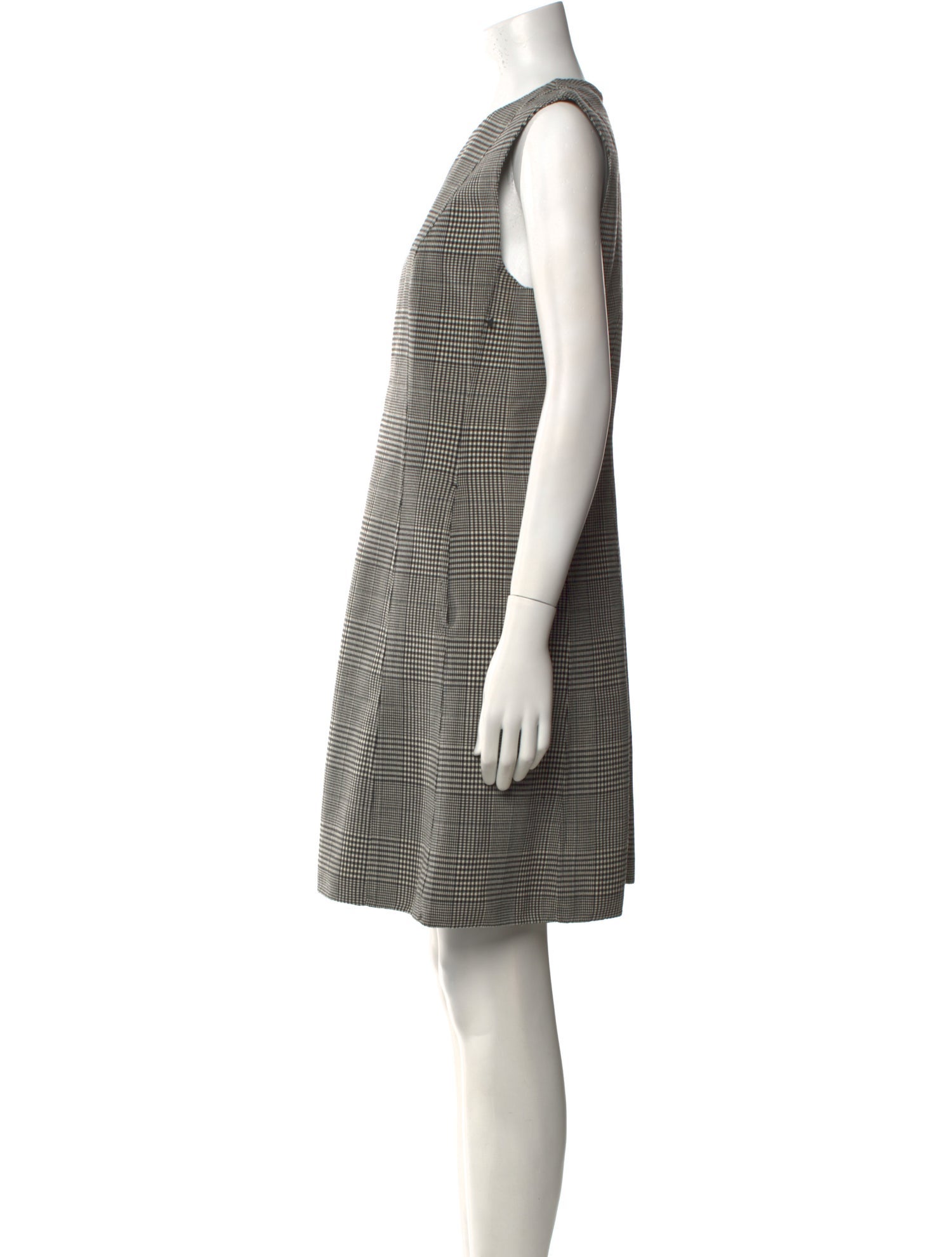 Theory Plaid Print Knee-Length Dress